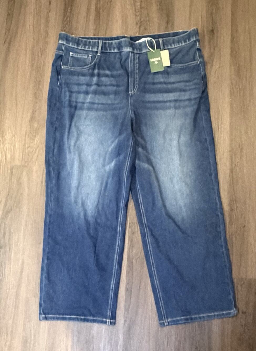 Halara Women’s Straight Jeans Size 3X Blue Denim Medium Wash Stretch Mid Rise